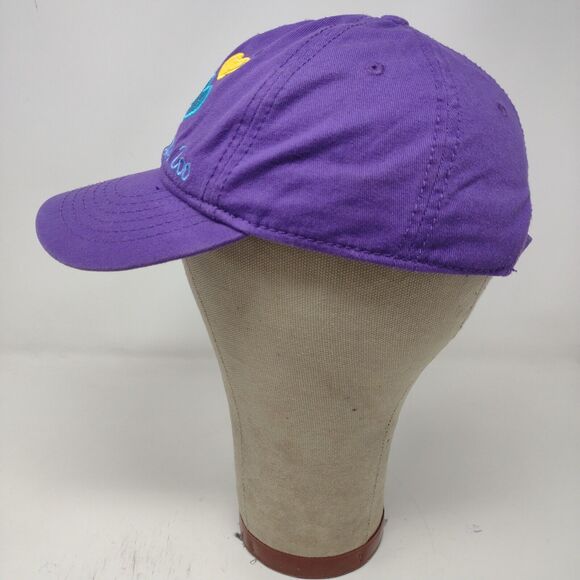 Cheyenne Mountain Zoo Strapback Hat Purple Embroidered Hearts Logo - Picture 6 of 11